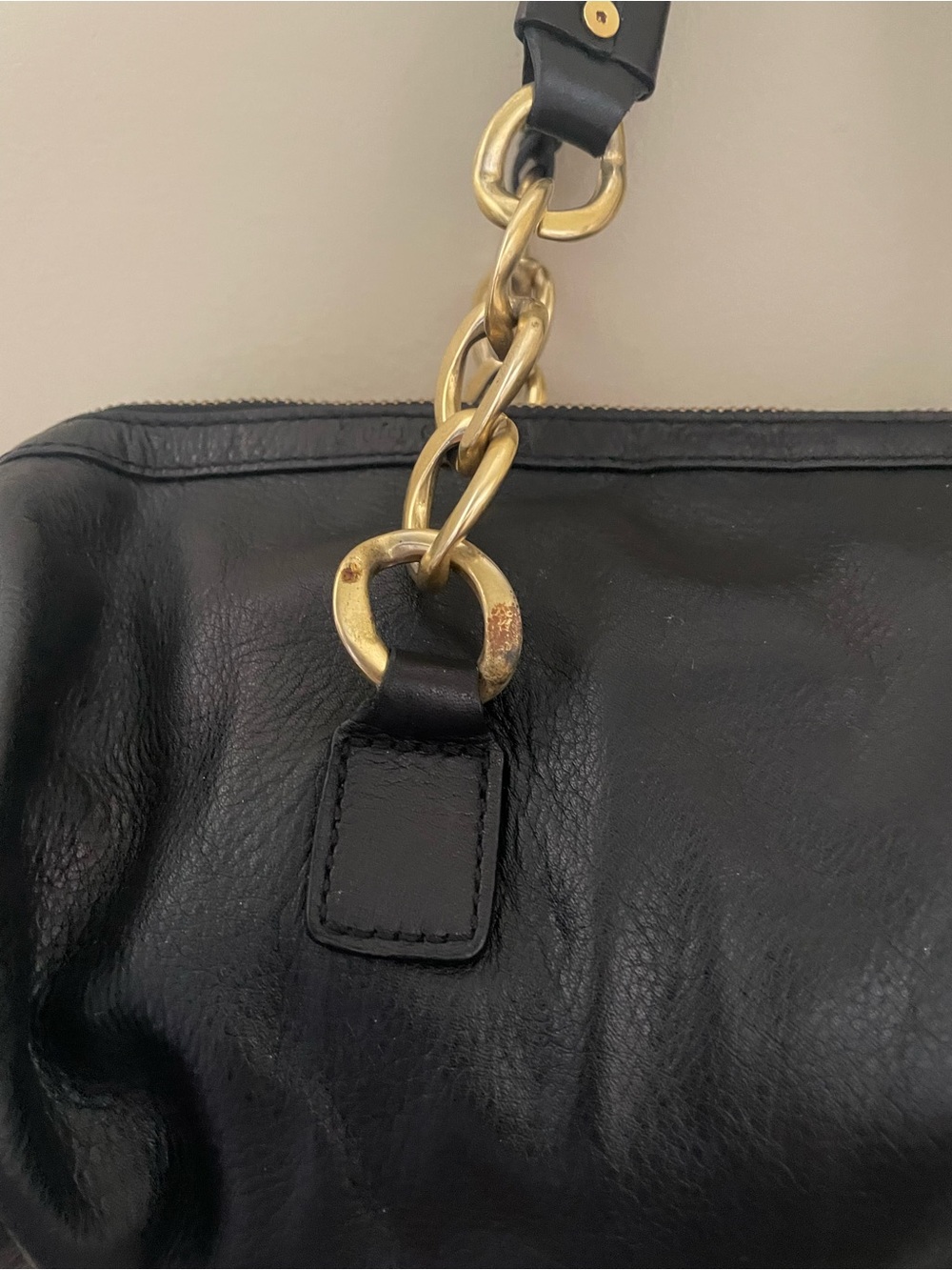 Vintage Juicy Couture Black Leather Barrel Bag with Pink Bow Scarf Y2K Authentic - Picture 12 of 12